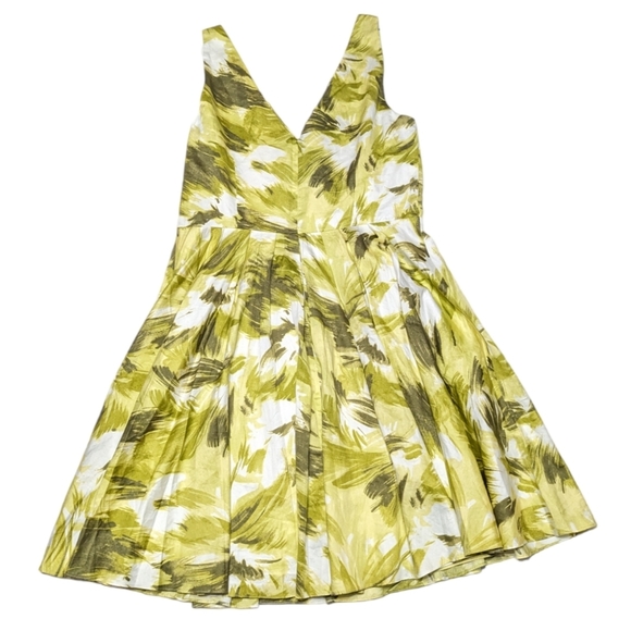 Elegant Yellow and Green Women's Dress - Picture 10 of 10
